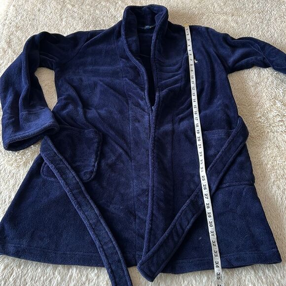 Polo Ralph Lauren plushy robe blue size medium - Picture 11 of 16